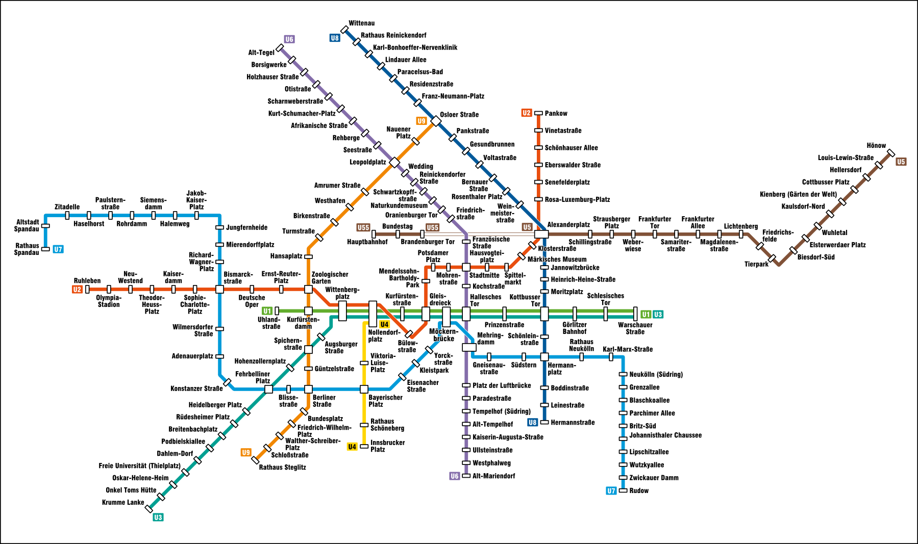 Схема метро в германии